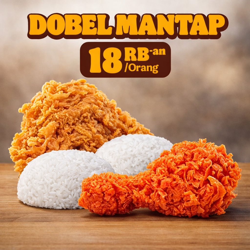 2 Ayam Mix + 2 Rice