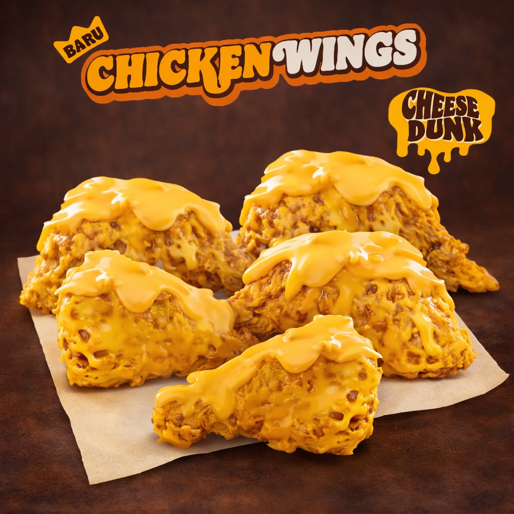 5pc Wings Dunked - Cheese