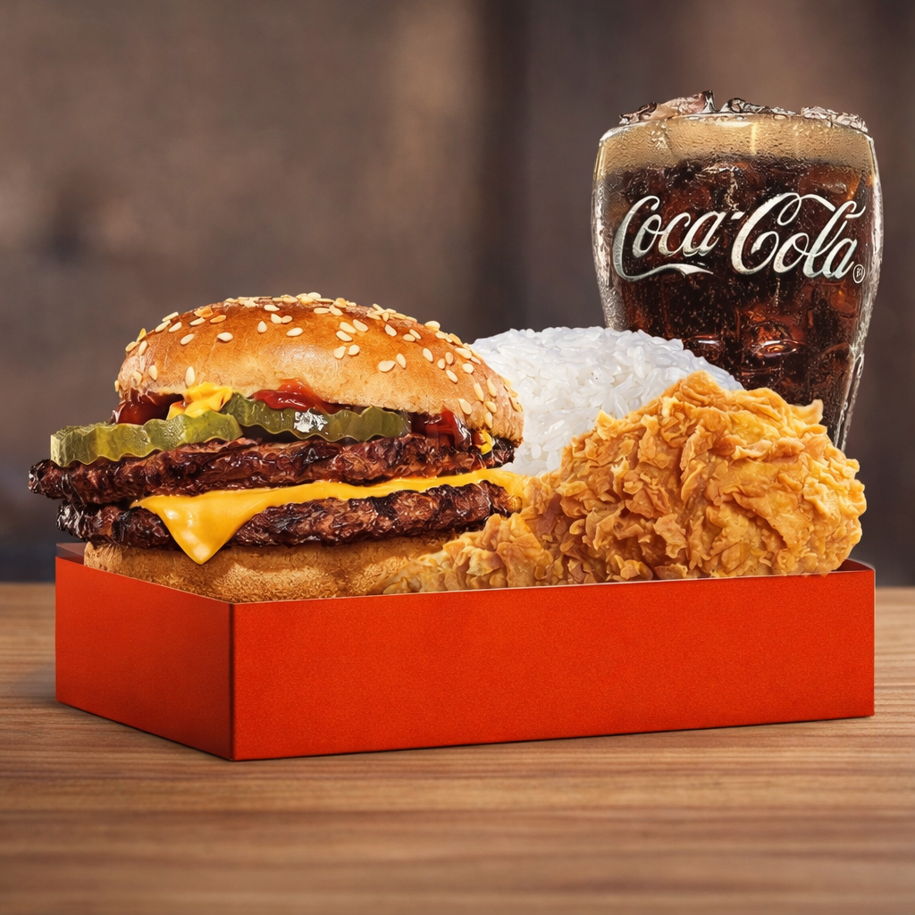 King Box Double Cheeseburger