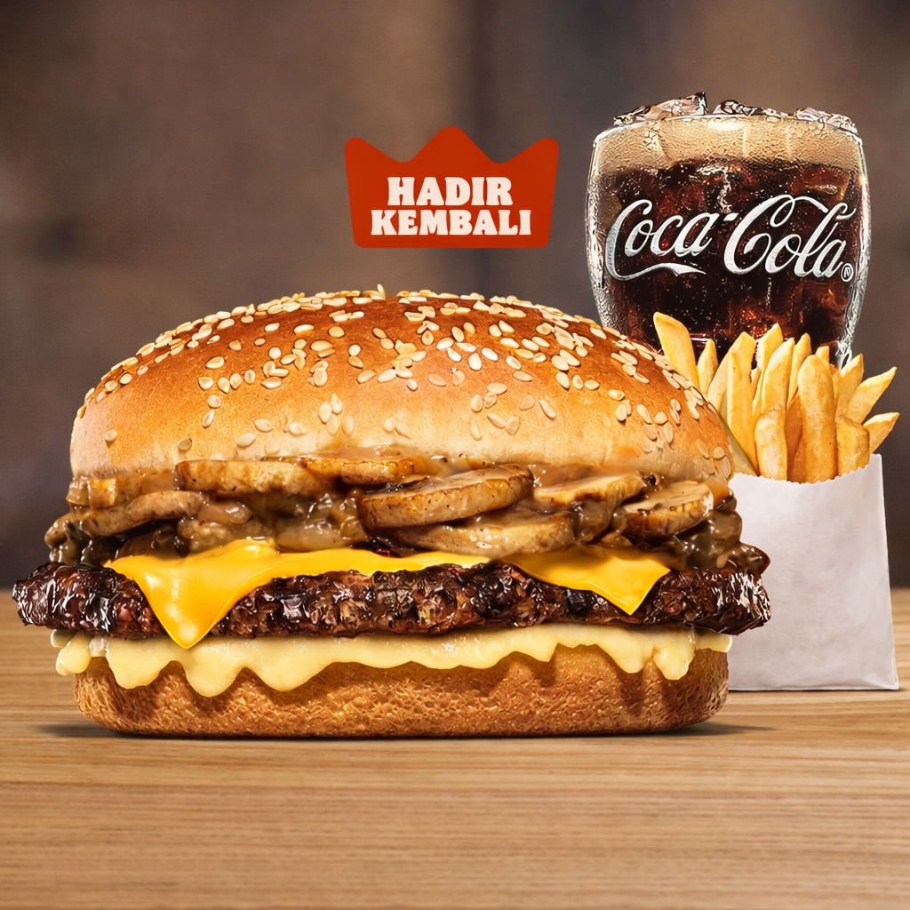 Paket Mushroom Mozzarella Whopper